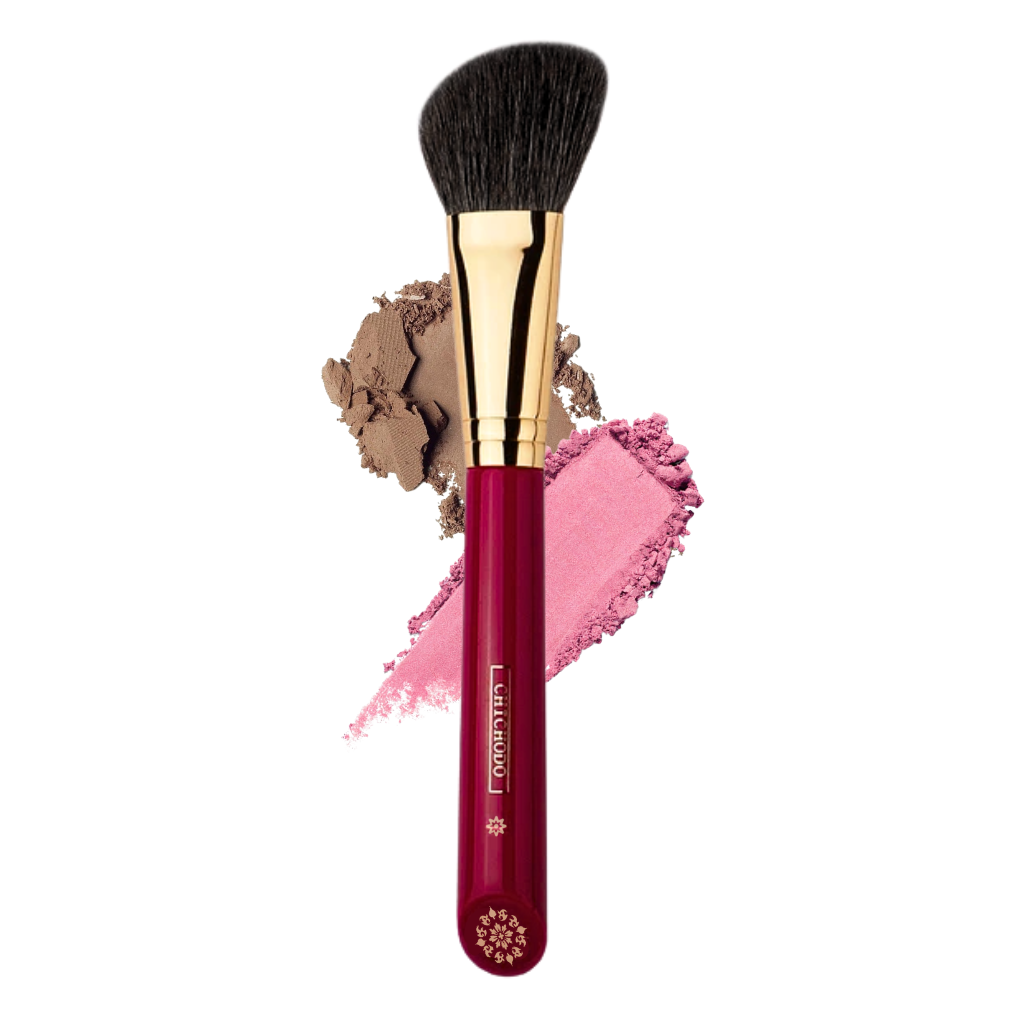 Cọ Tán Má Hồng, Cọ Tạo Khối CHICHODO Angled Contour C106 Lông Mềm Tự Nhiên Bám Phấn Tốt